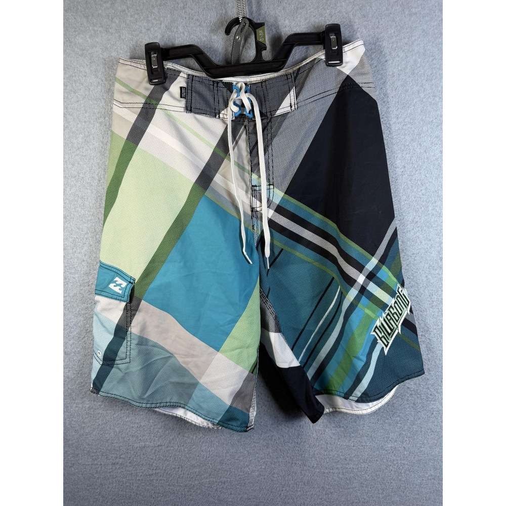 Billabong Shorts Mens‎ 32 Multicolor Plaid Board Swim Trunks Surf Beach
